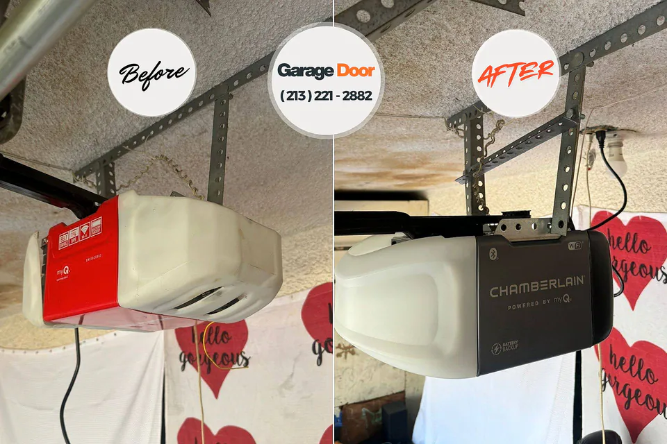 Before and after: garage door repair Scandia, MN